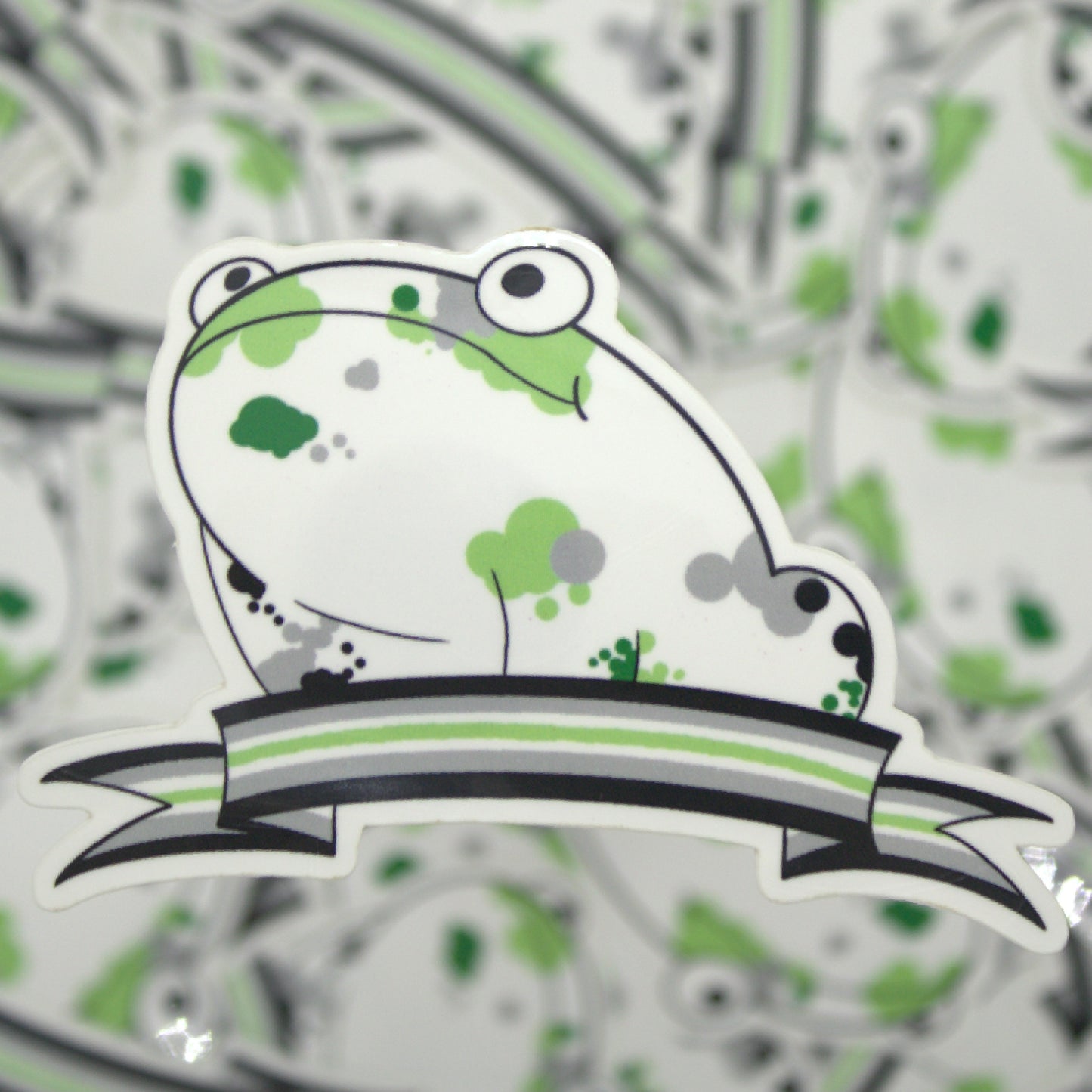 Agender Pride Frog Sticker
