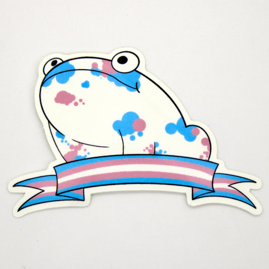 Transgender Pride Frog Sticker