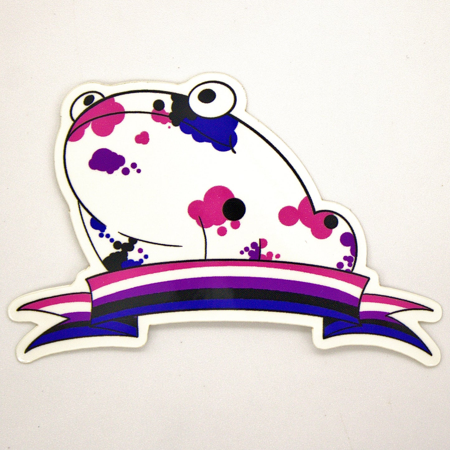 Genderfluid Pride Frog Sticker