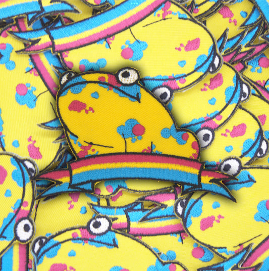 Pansexual Pride Frog Embroidered Patch