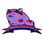 Bisexual Pride Frog Embroidered Patch