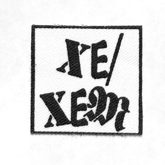 XE/XEM Cotton Fabric Patch (black on white)